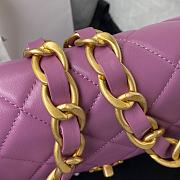 Chanel Flapbag 20 Purple 2022SS - 4