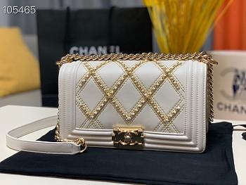 Chanel LeBoy Bag 25 White 67086