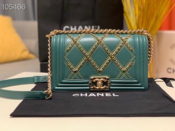 Chanel LeBoy Bag 25 Blue Teal 67086