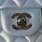 Chanel Classic Flapbag 20 Lambskin Iridescent Blue A01112 - 6