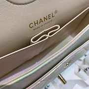 Chanel Classic Flapbag 25 Lambskin Iridescent White Pearl A01112 - 6