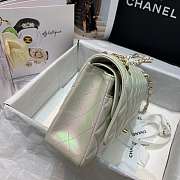 Chanel Classic Flapbag 25 Lambskin Iridescent White Pearl A01112 - 3