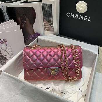 Chanel Classic Flapbag 25 Lambskin Iridescent Pink A01112