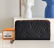 Louis Vuitton Zippy Wallet Leopard M80680 Black   - 1