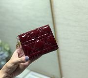 Lady Dior Wallet Red Wine 2257A - 6