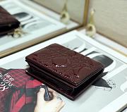 Lady Dior Wallet Red Wine 2257A - 5