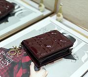 Lady Dior Wallet Red Wine 2257A - 4