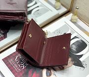 Lady Dior Wallet Red Wine 2257A - 3