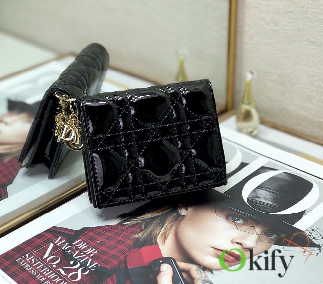 Lady Dior Wallet Black 2257A - 1
