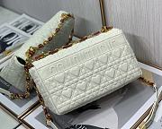 Dior Caro 20 White Leather Gold CD Buckle - 4