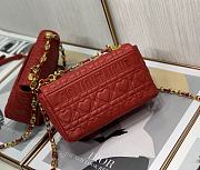 Dior Caro 20 Red Leather Gold CD Buckle - 4