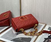 Dior Caro 20 Red Leather Gold CD Buckle - 3