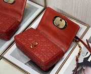 Dior Caro 20 Red Leather Gold CD Buckle - 2