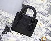 Lady dior mini 17 original lambskin ultra-matte bag black M0545  - 1