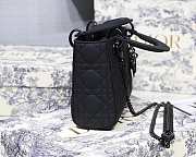 Lady dior mini 17 original lambskin ultra-matte bag black M0545  - 4