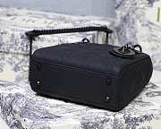 Lady dior mini 17 original lambskin ultra-matte bag black M0545  - 3