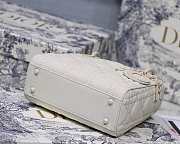 Lady dior mini 17 original lambskin ultra-matte bag white M0545 - 3