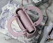 Lady Dior mini 17 original lambskin ultra-matte bag pink M0545 - 4