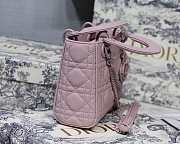 Lady Dior mini 17 original lambskin ultra-matte bag pink M0545 - 5