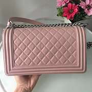 Chanel Le Boy Sheepskin Pink Silver Hardware A67086 25cm - 2