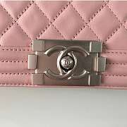 Chanel Le Boy Sheepskin Pink Silver Hardware A67086 25cm - 5