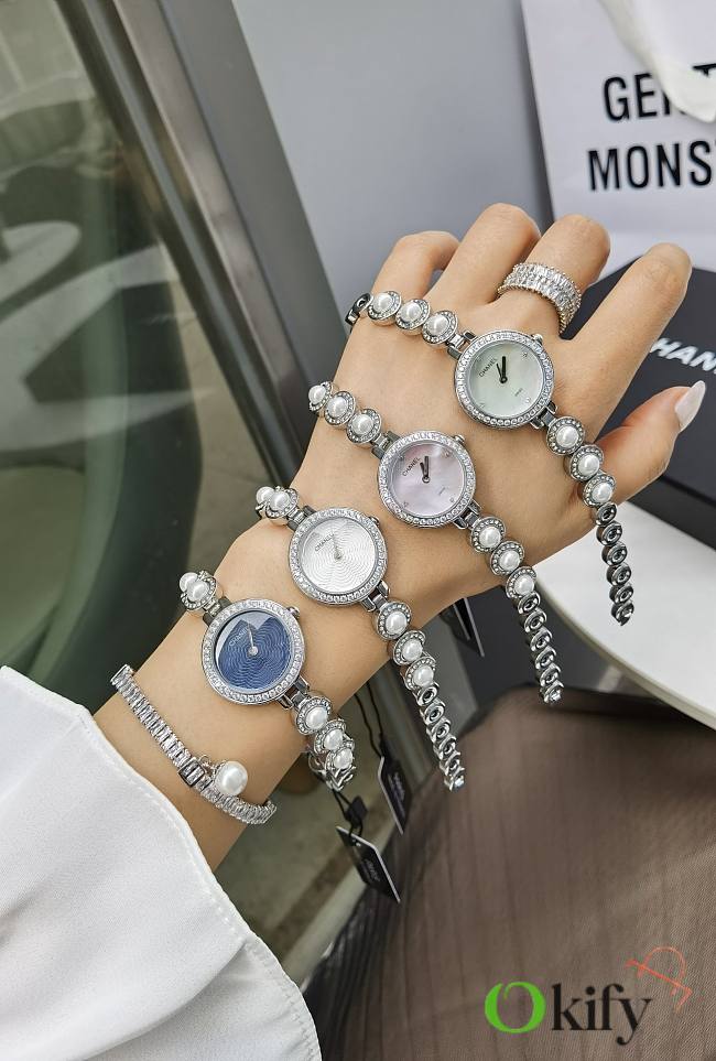 Chanel Watch Silver Diamond 8356  - 1