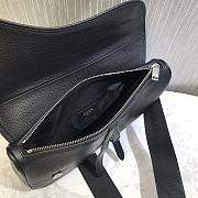 Dior Men's Saddle Bag Black Leather 0819# 28cm - 2