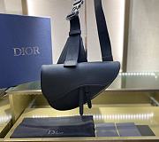 Dior Men's Saddle Bag Black Leather 093# 28cm - 6