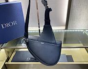 Dior Men's Saddle Bag Black Leather 093# 28cm - 4