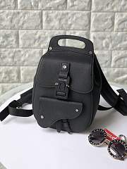 Dior Saddle Backpack 27.5 Black Leather - 1