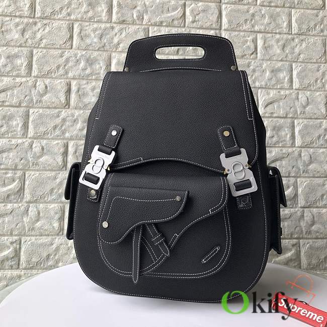 Dior Saddle Backpack 37 Black Leather  - 1