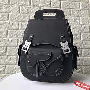 Dior Saddle Backpack 37 Black Leather  - 1