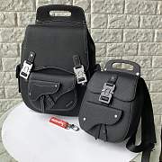 Dior Saddle Backpack 37 Black Leather  - 4