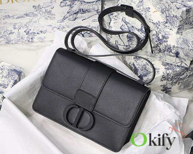 Dior Montaigne Bag 24 Calfskin Full Black - 1