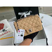 Chanel Classic Flap Bag 20 Caviar Beige In Silver/Gold Hardware - 5