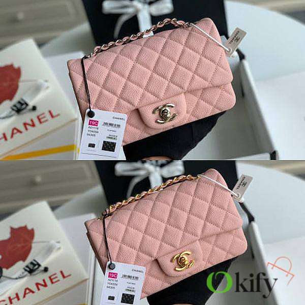 Chanel Classic Flap Bag 20 Caviar Pink In Silver/Gold Hardware - 1