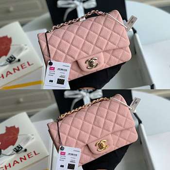 Chanel Classic Flap Bag 20 Caviar Pink In Silver/Gold Hardware