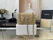 Chanel Classic Flap Bag 20 Lambskin Beige In Silver/Gold Hardware  - 2