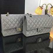 Chanel Caviar Classic Flap Bag 25.5 Grey A01112  - 1