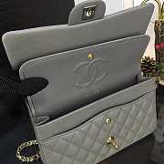 Chanel Caviar Classic Flap Bag 25.5 Grey A01112  - 6