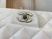 Chanel Classic Flap Bag 20 Lambskin White In Silver/Gold Hardware - 3