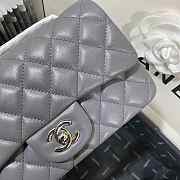Chanel Classic Flap Bag 20 Lambskin Grey In Silver/Gold Hardware - 2