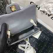 Chanel Classic Flap Bag 20 Lambskin Grey In Silver/Gold Hardware - 6