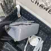 Chanel Classic Flap Bag 20 Lambskin Grey In Silver/Gold Hardware - 5