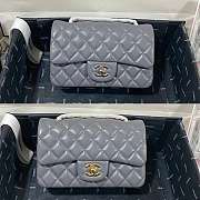 Chanel Classic Flap Bag 20 Lambskin Grey In Silver/Gold Hardware - 1