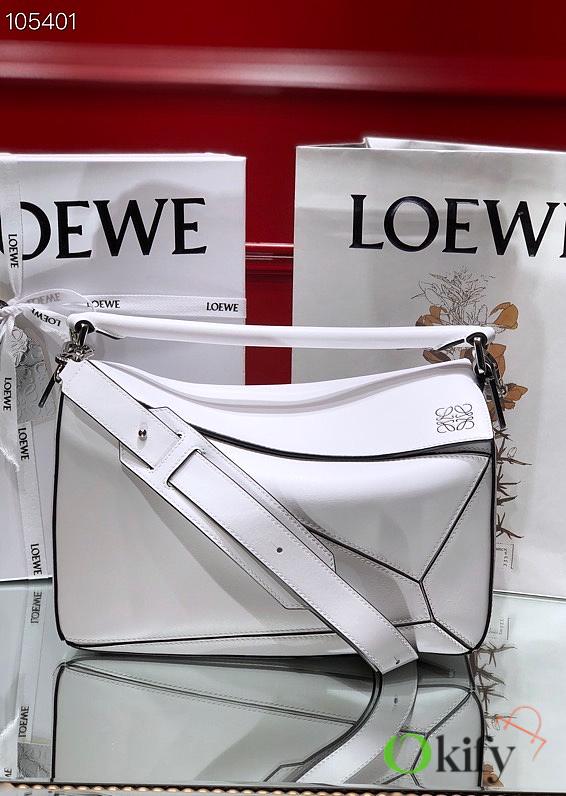 Loewe Puzzle 28 Shoulder Bag White 8415 - 1