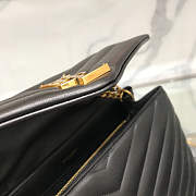 YSL Medium 32 Loulou Bag Black in Gold Hardware - 6
