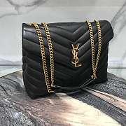 YSL Medium 32 Loulou Bag Black in Gold Hardware - 5