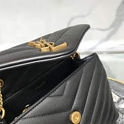YSL Small 25 Loulou Bag Black in Gold Hardware - 6