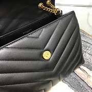 YSL Small 25 Loulou Bag Black in Gold Hardware - 3